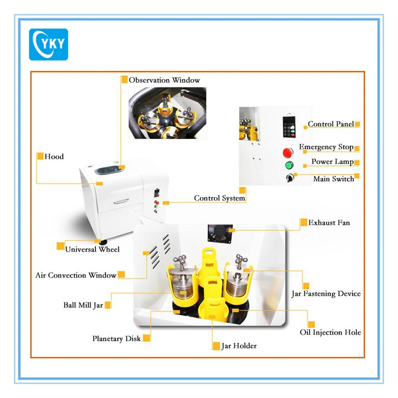 2L Horizontal Laboratory Pulverizer for Nano Powder Grinding